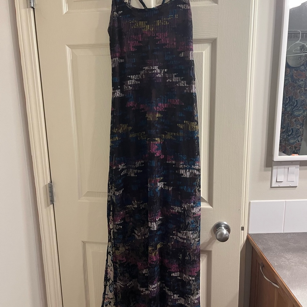 Multicolor Sleeveless Maxi Dress